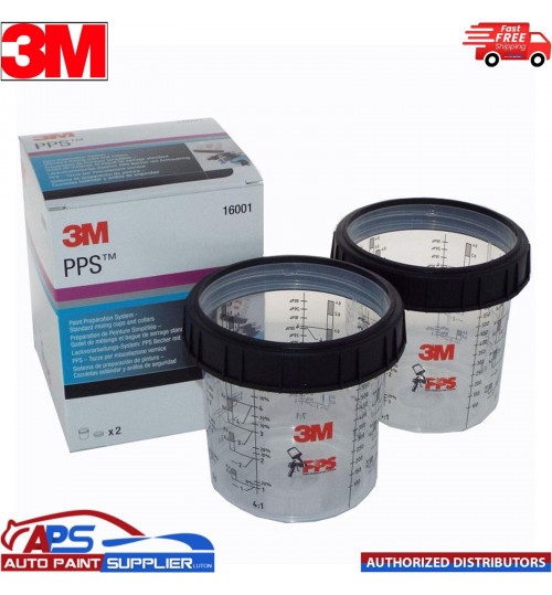 3M 16001 PPS Paint Preperation System Standard Spray Paint Mixing Cup & Collar